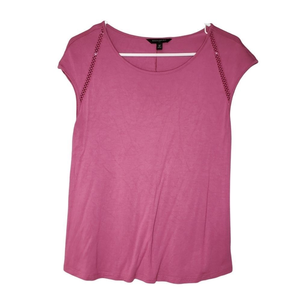 𝅺3 for $25 Banana Republic Pink Cap Sleeve Blouse Top XS Extra Small